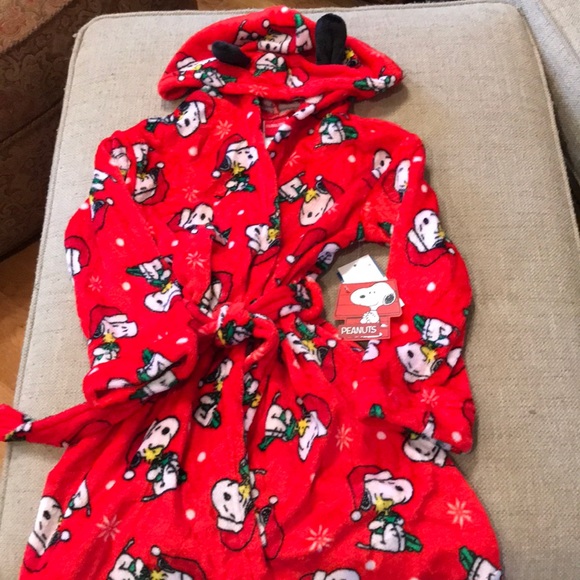 Peanuts Pajamas Peanuts Snoopy Christmas Robe Wattached Sashhood